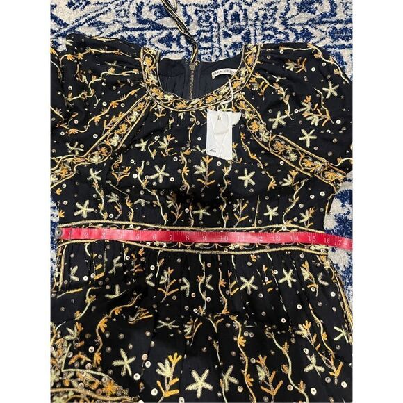 NWT Ulla Johnson Daya Embroidered Linen-Cotton Blend Mini Dress - Picture 13 of 16